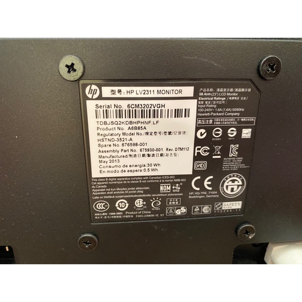 HP LV2311 23" LCD Computer Monitor 1080p Widescreen VGA Display w/ Stand - Picture 4 of 13